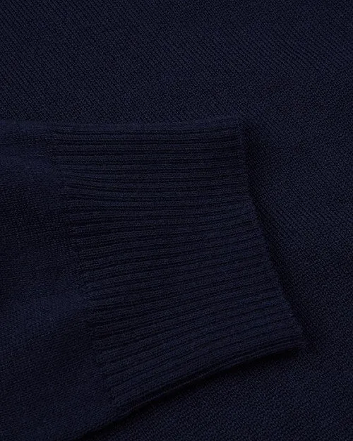 STENSTROMS | Merino Half Zip Sweater | Navy