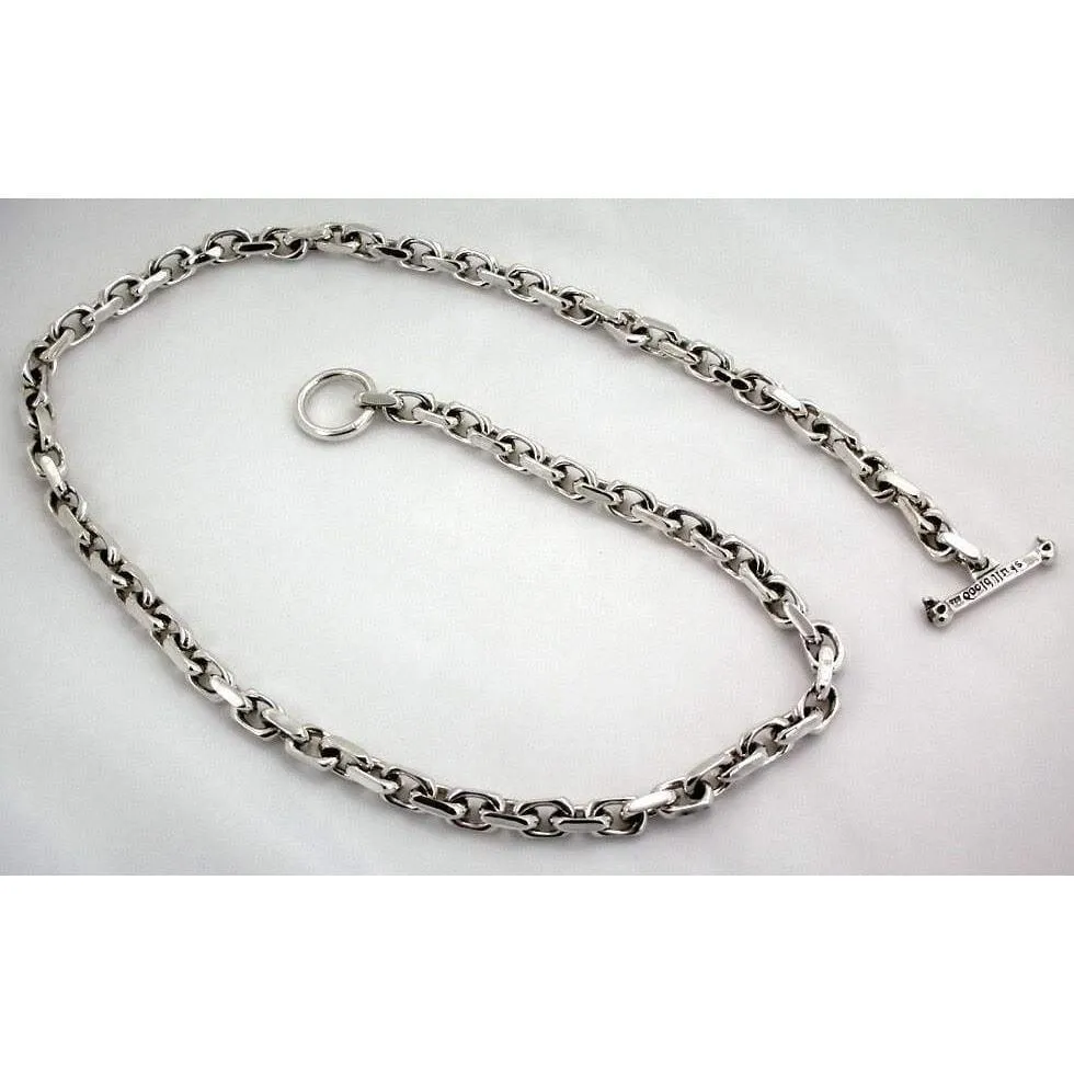 Sterling Silver Diamond Skull Necklace