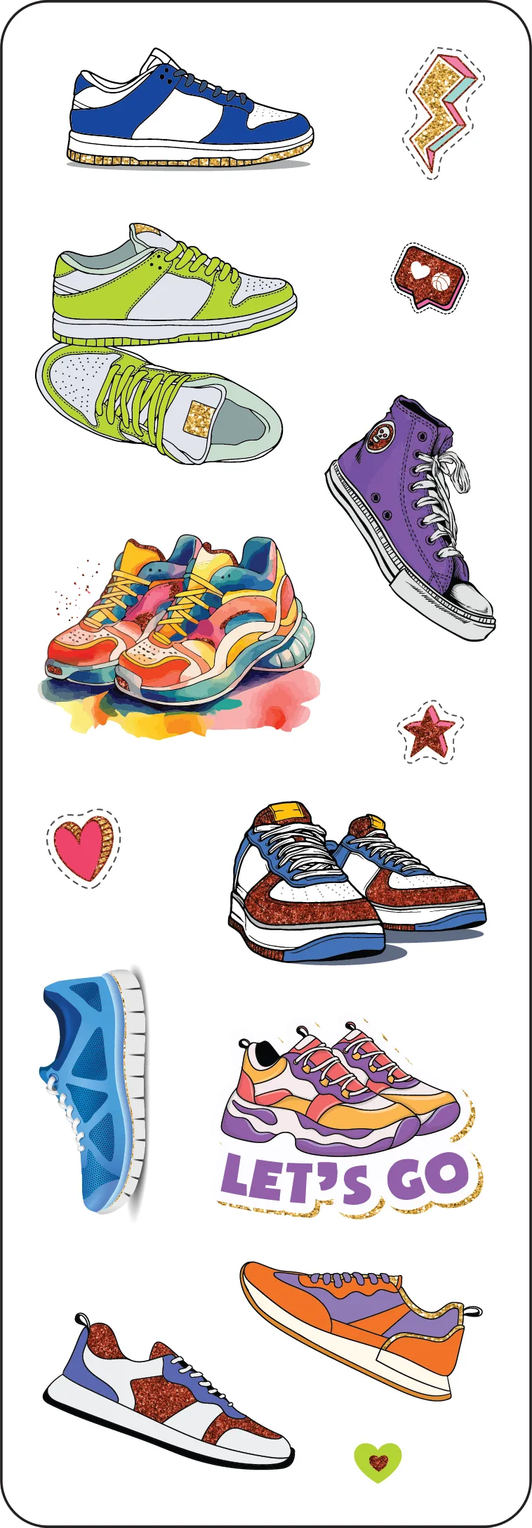 Sticker Set: Sporty Shoes (70  stickers)