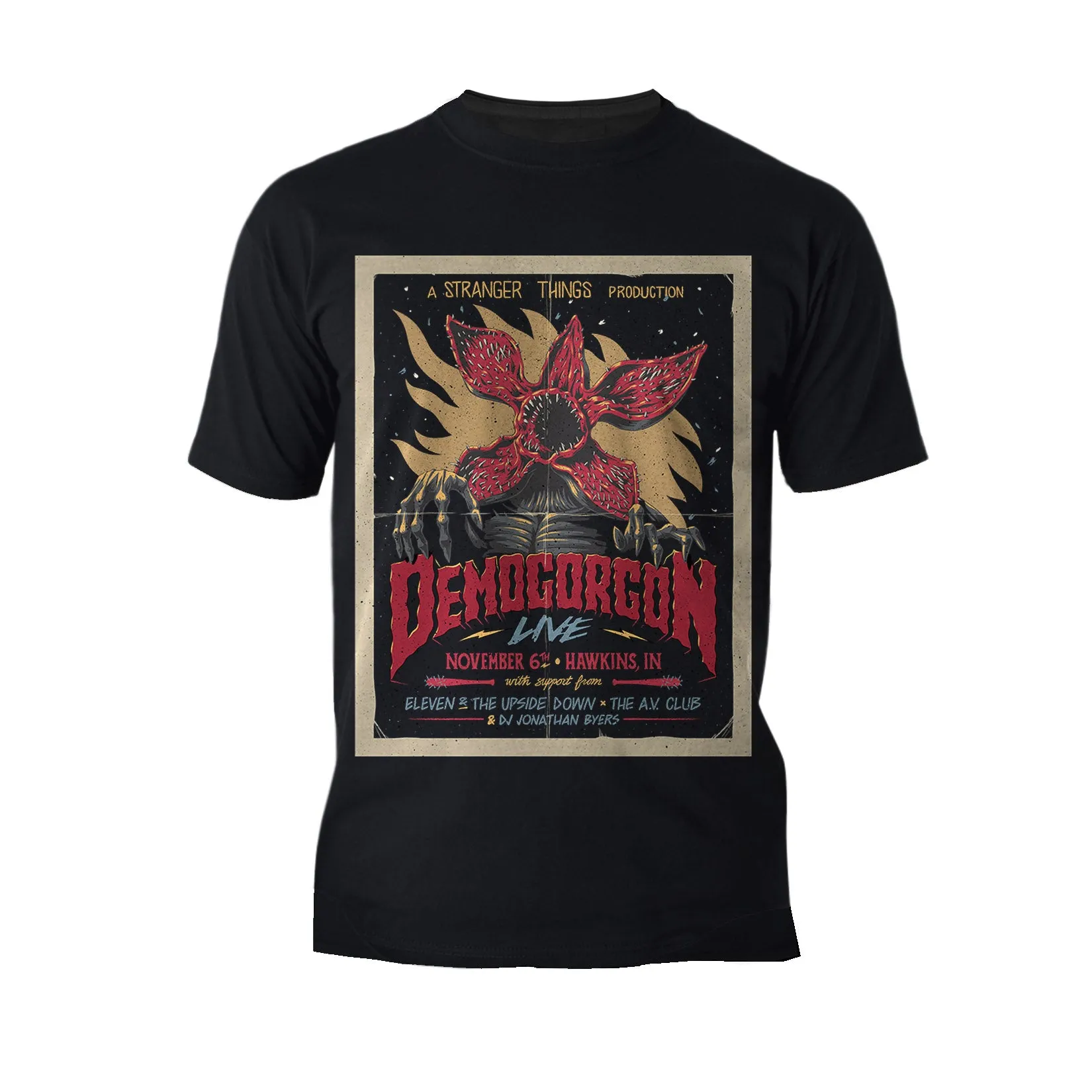 Stranger Things Poster Promo Demogorgon Live Men's T-Shirt