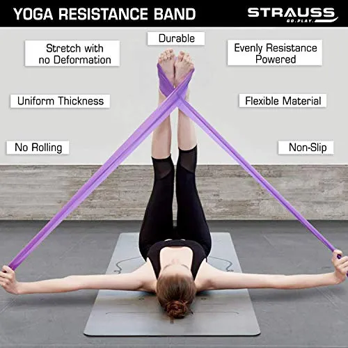 Strauss Yoga Resistance Bands (Pack of 3)