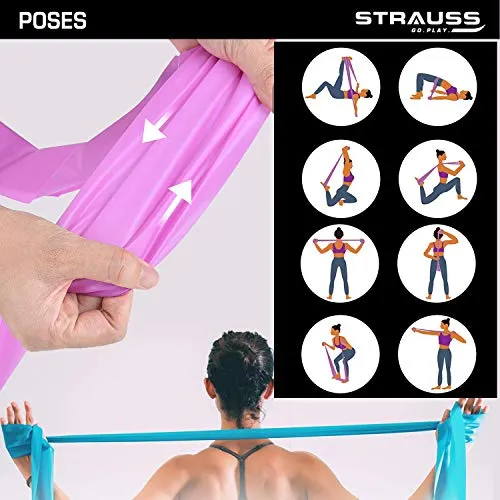 Strauss Yoga Resistance Bands (Pack of 3)