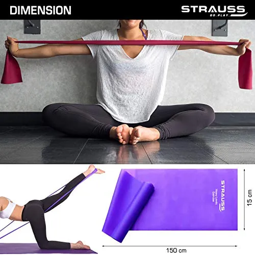 Strauss Yoga Resistance Bands (Pack of 3)