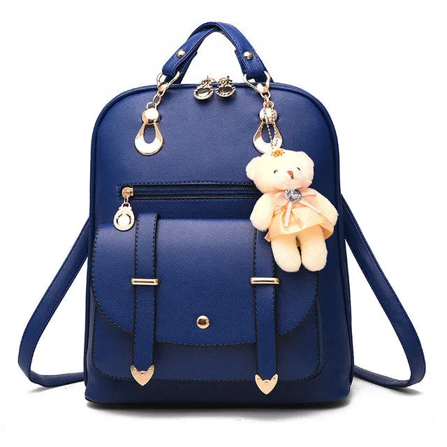 Summer Korean Style Backpacks With Bear For Women