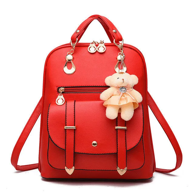 Summer Korean Style Backpacks With Bear For Women