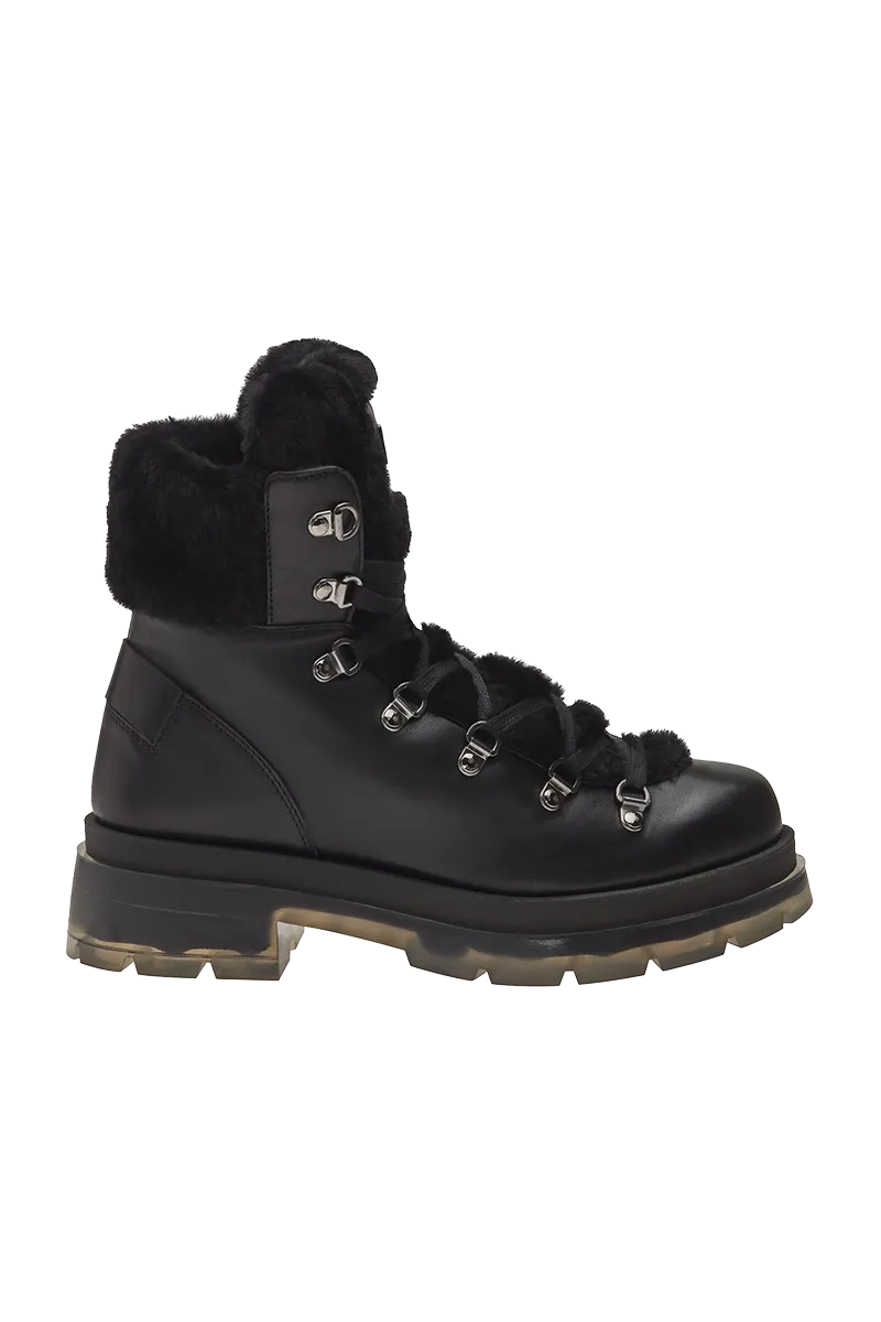 Swansea Transparent Sole Shearling Boots