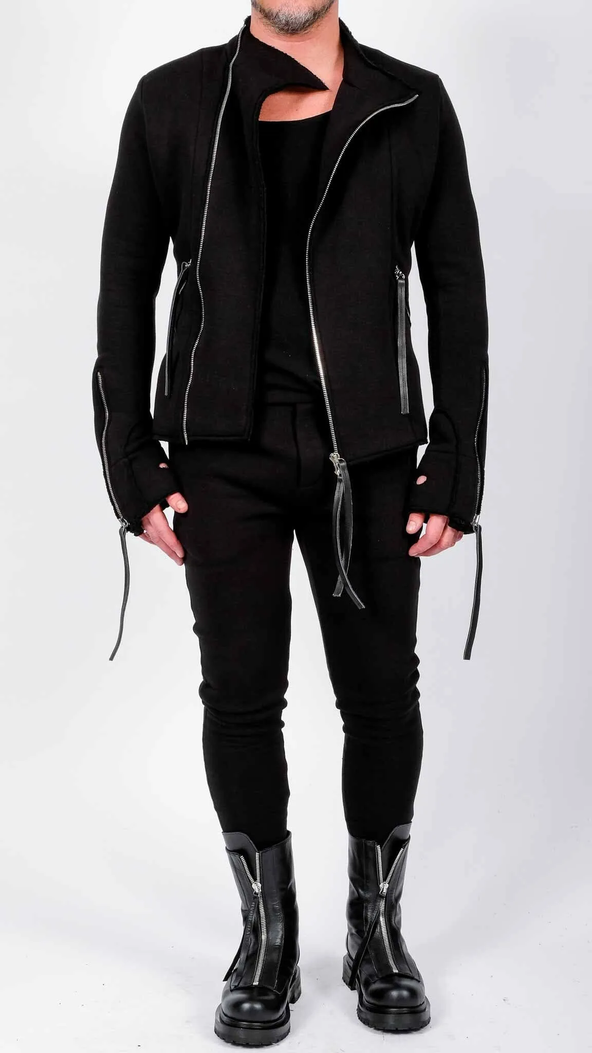 Sweatshirt Biker Jacket