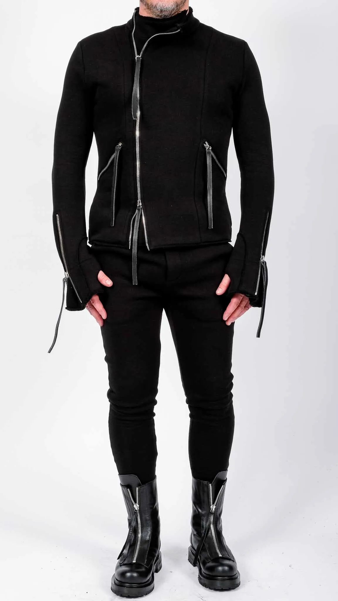 Sweatshirt Biker Jacket