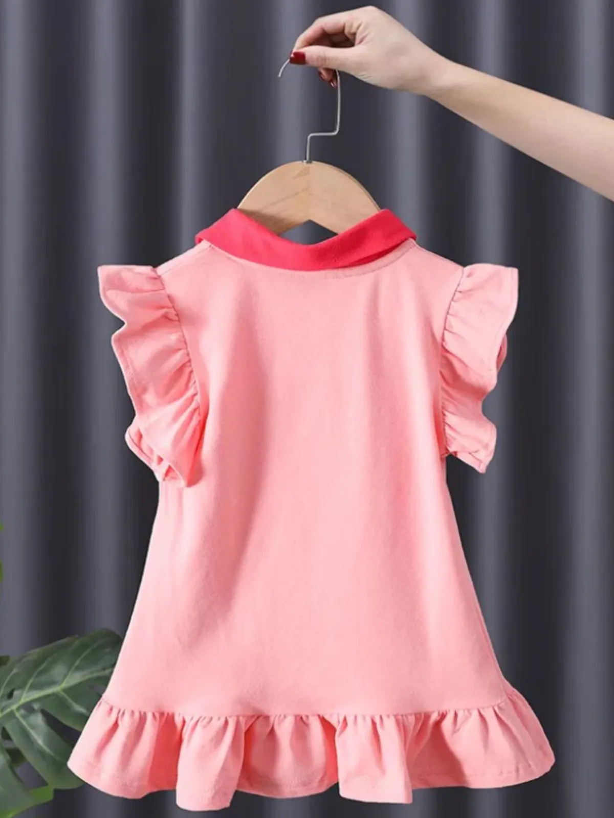 Sweet Strawberry Preppy Polo Dress