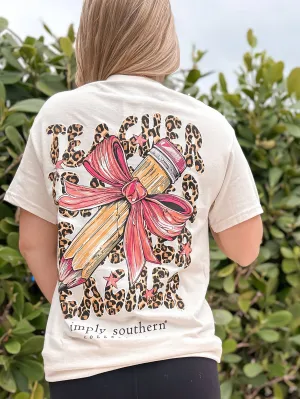 Teacher Bow Short Sleeve Tee by Simply Southern