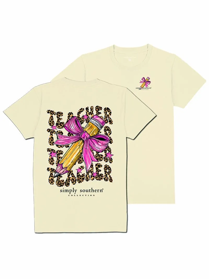 Teacher Bow Short Sleeve Tee by Simply Southern