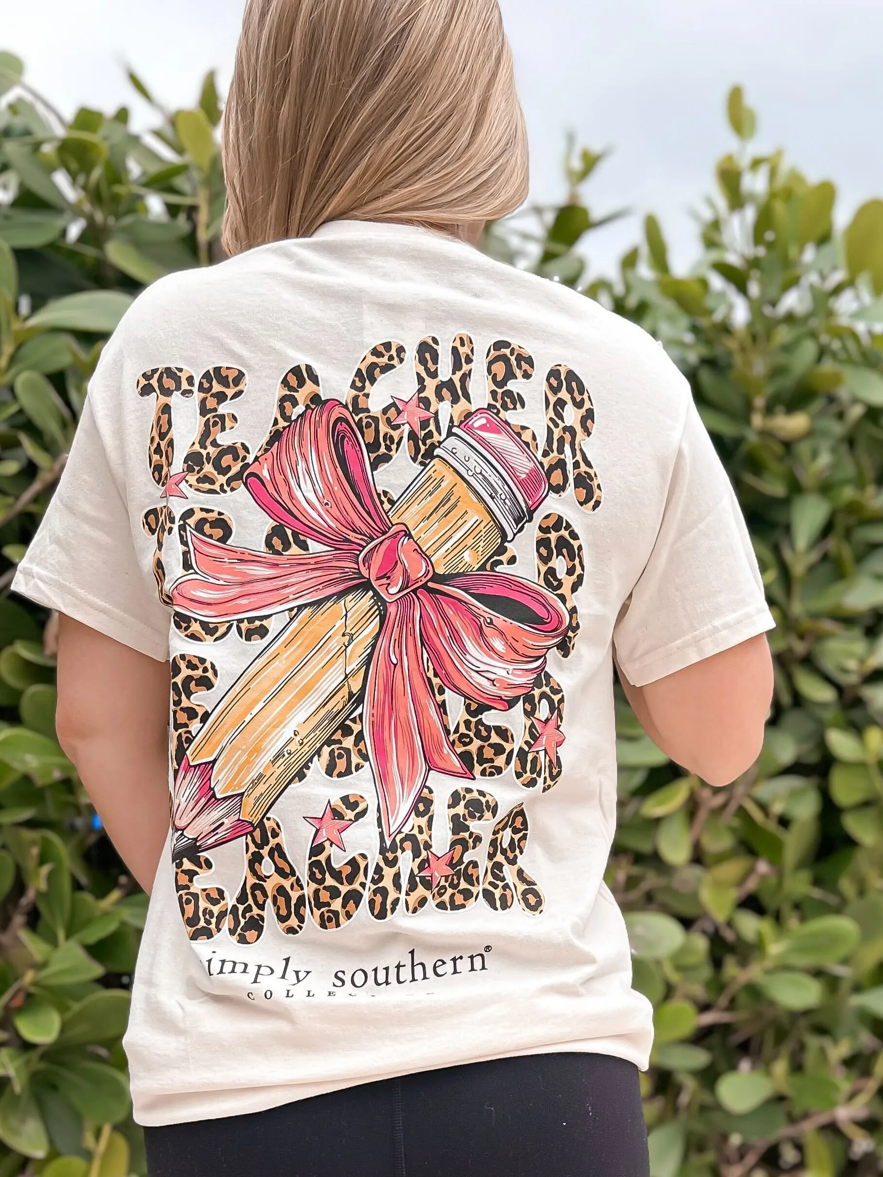 Teacher Bow Short Sleeve Tee by Simply Southern