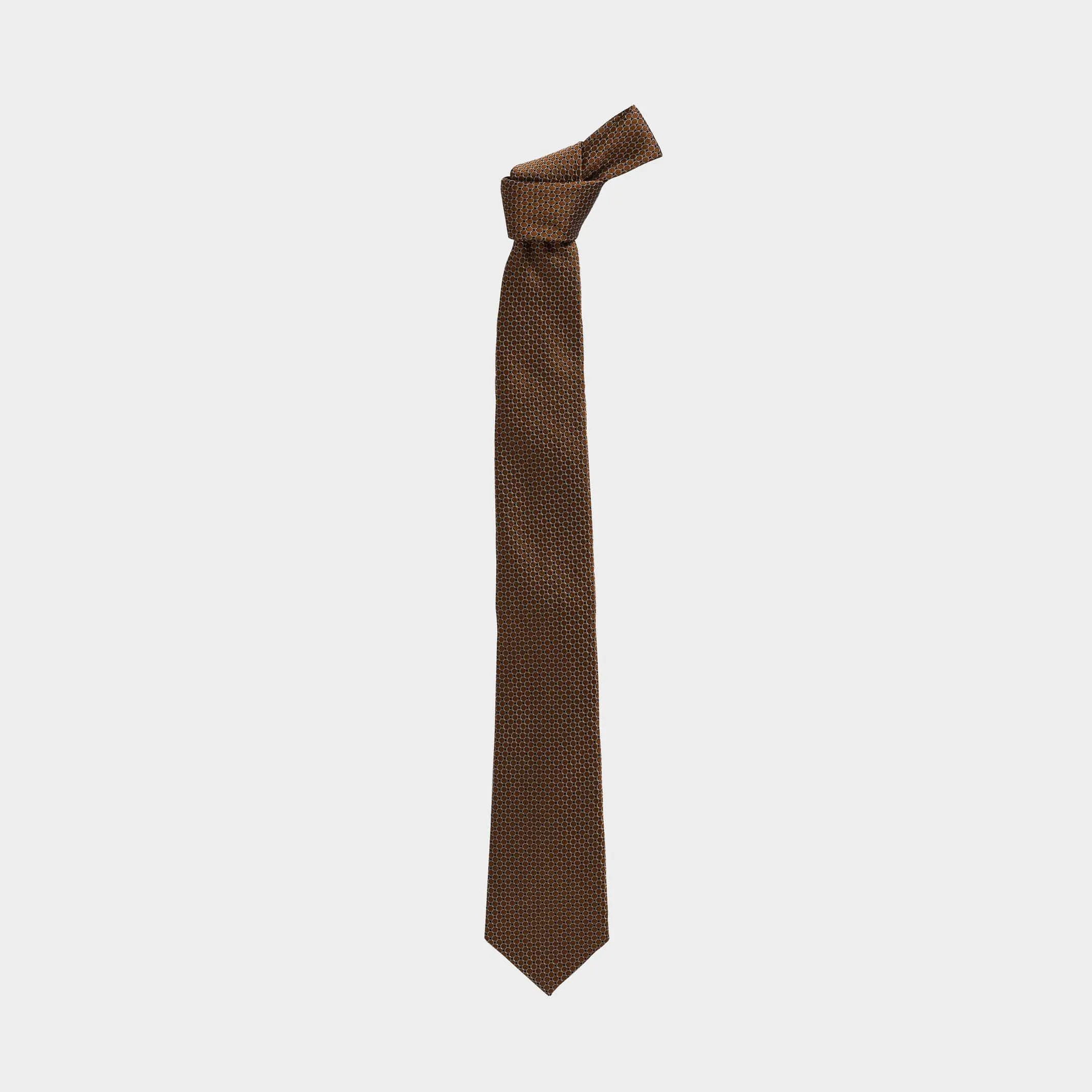 The Burnt Orange Santo Silk Cotton Tie