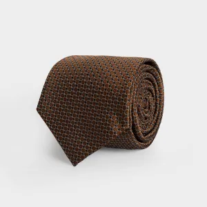The Burnt Orange Santo Silk Cotton Tie