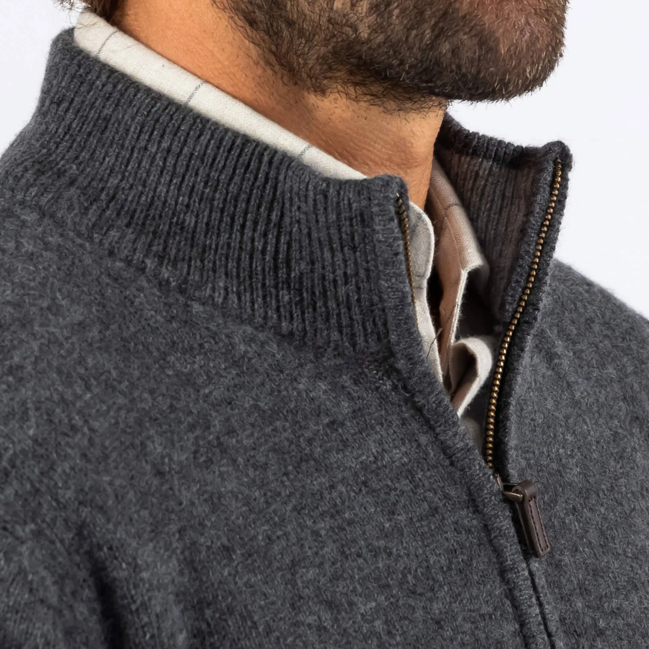 The Charcoal Heather Ashton Quarter-Zip Sweater