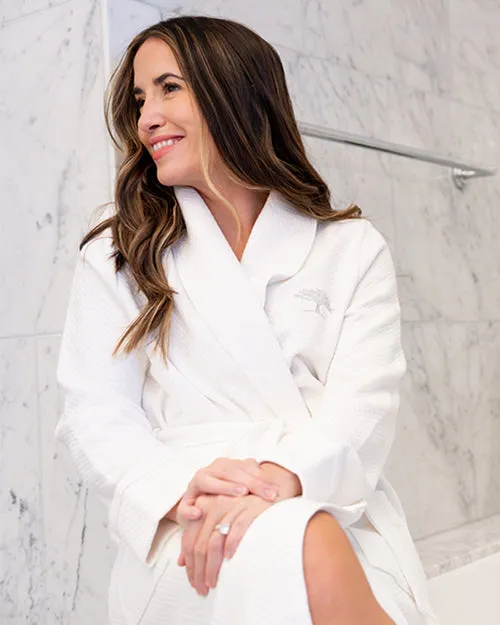 THE POST OAK | Women's Luxe Pima Cotton Robe | White