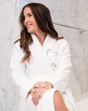THE POST OAK | Women's Luxe Pima Cotton Robe | White