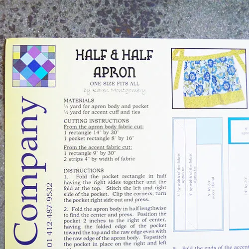 The Quilt Company : Half & Half Apron