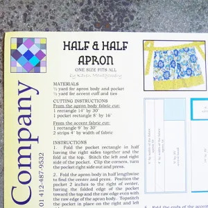 The Quilt Company : Half & Half Apron