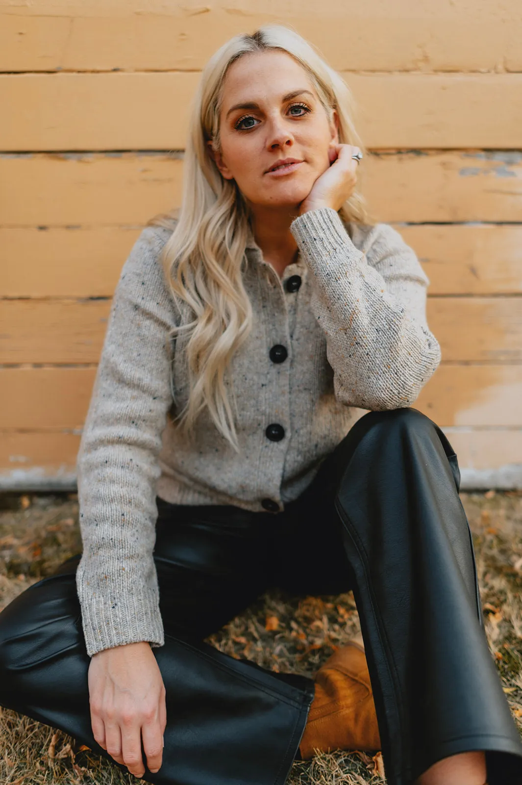The Renette Button Cardigan by Part Two - Natural - PLUS