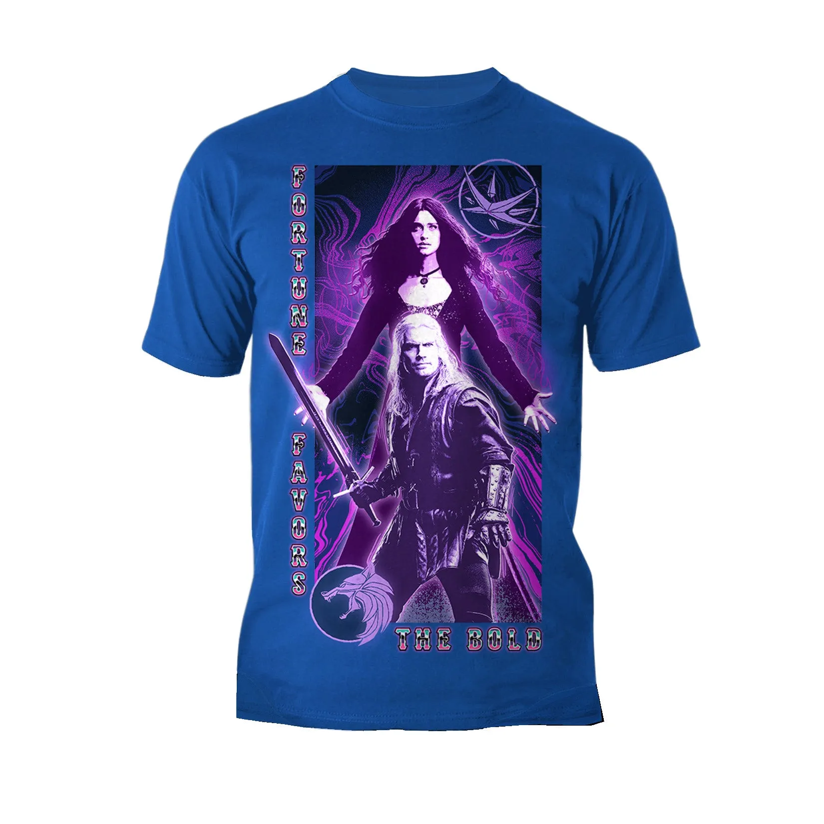 The Witcher Geralt Yennefer Portrait Bold Official Men's T-Shirt