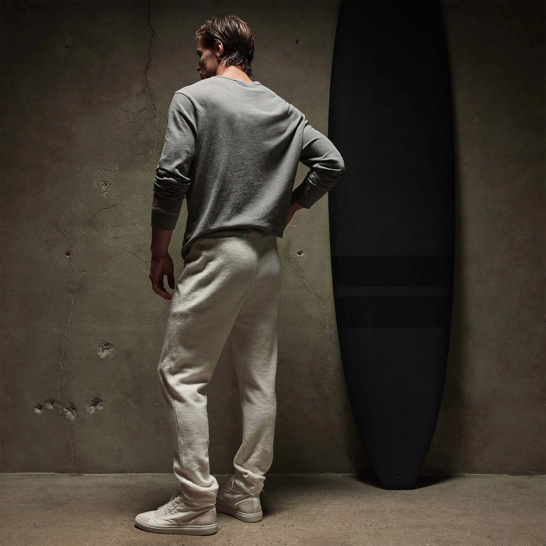 Thermal Knit Lounge Pant - Oyster