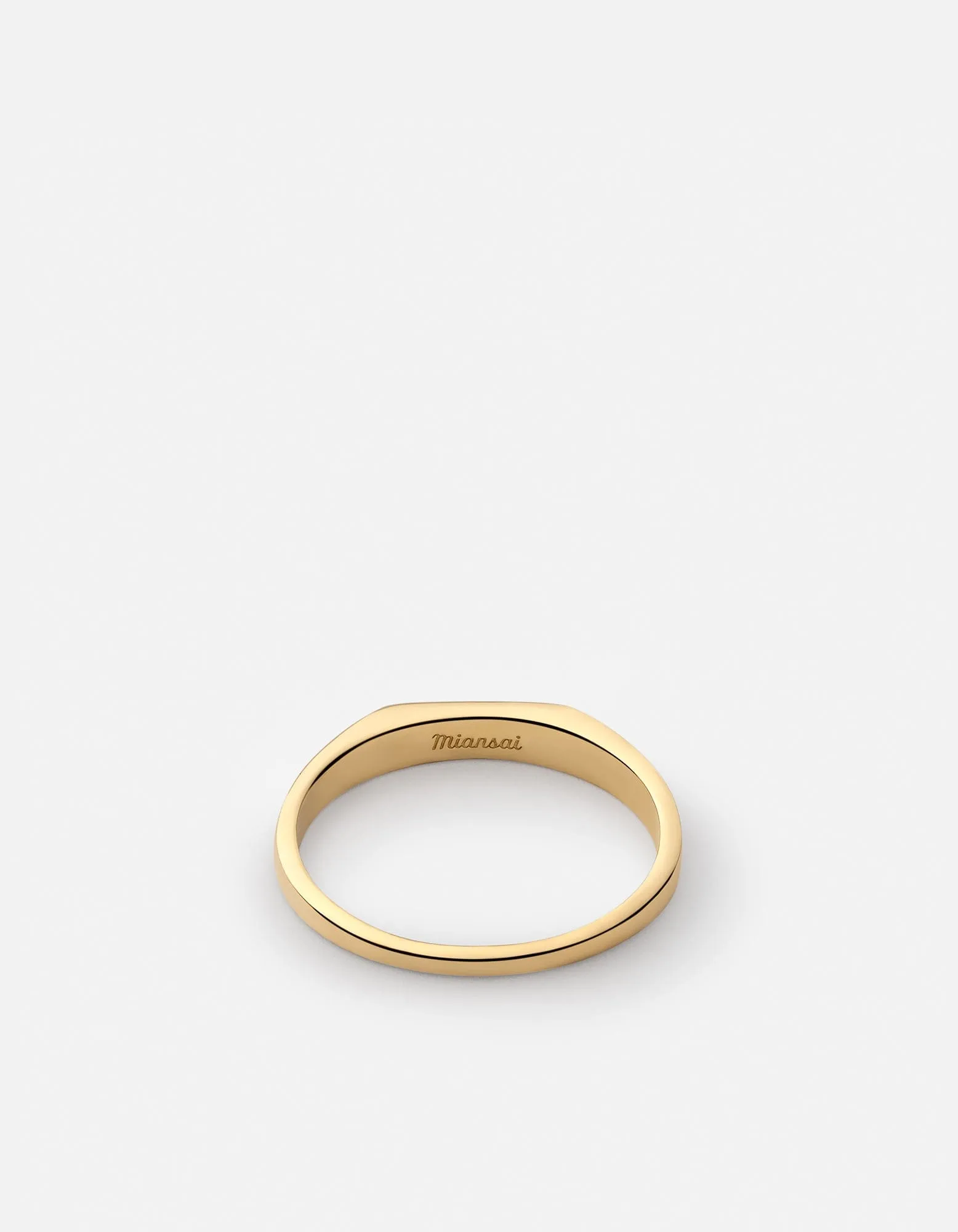 Thin Geo Diamond Ring, Gold