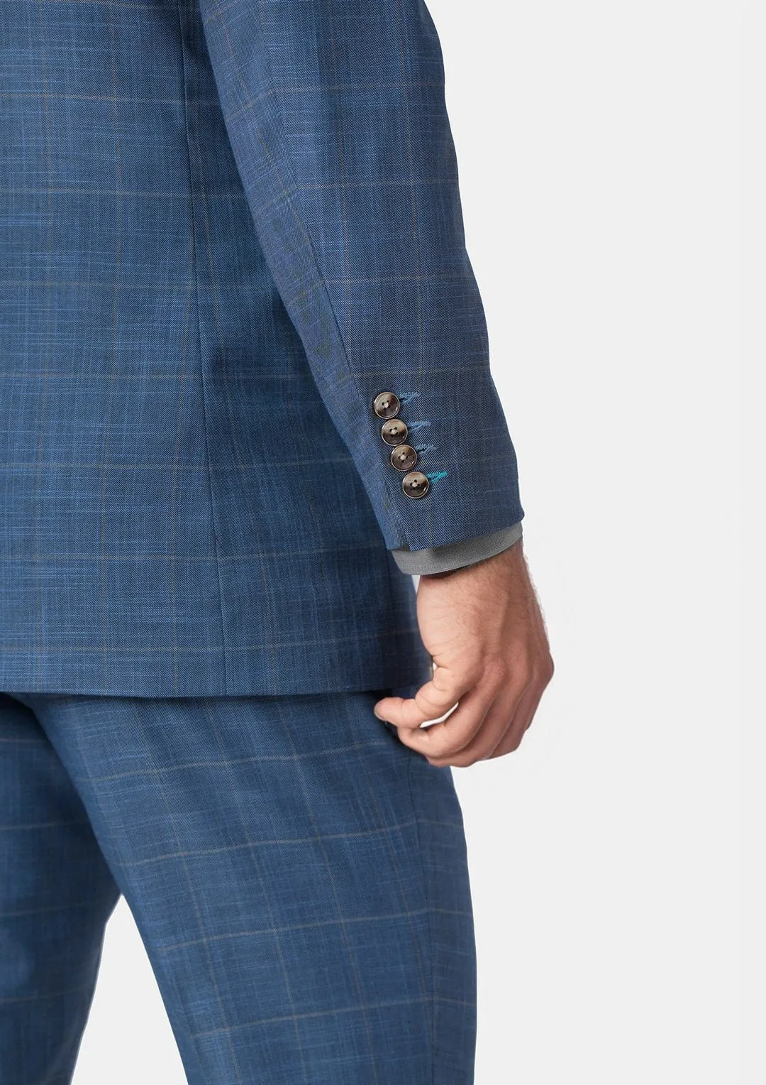 Thompson Sky Blue Windowpane Suit