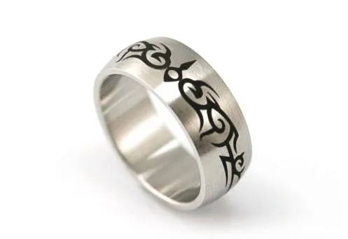 Tribal Design Gothic Men's Ring Band