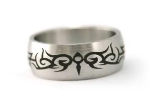 Tribal Design Gothic Men's Ring Band