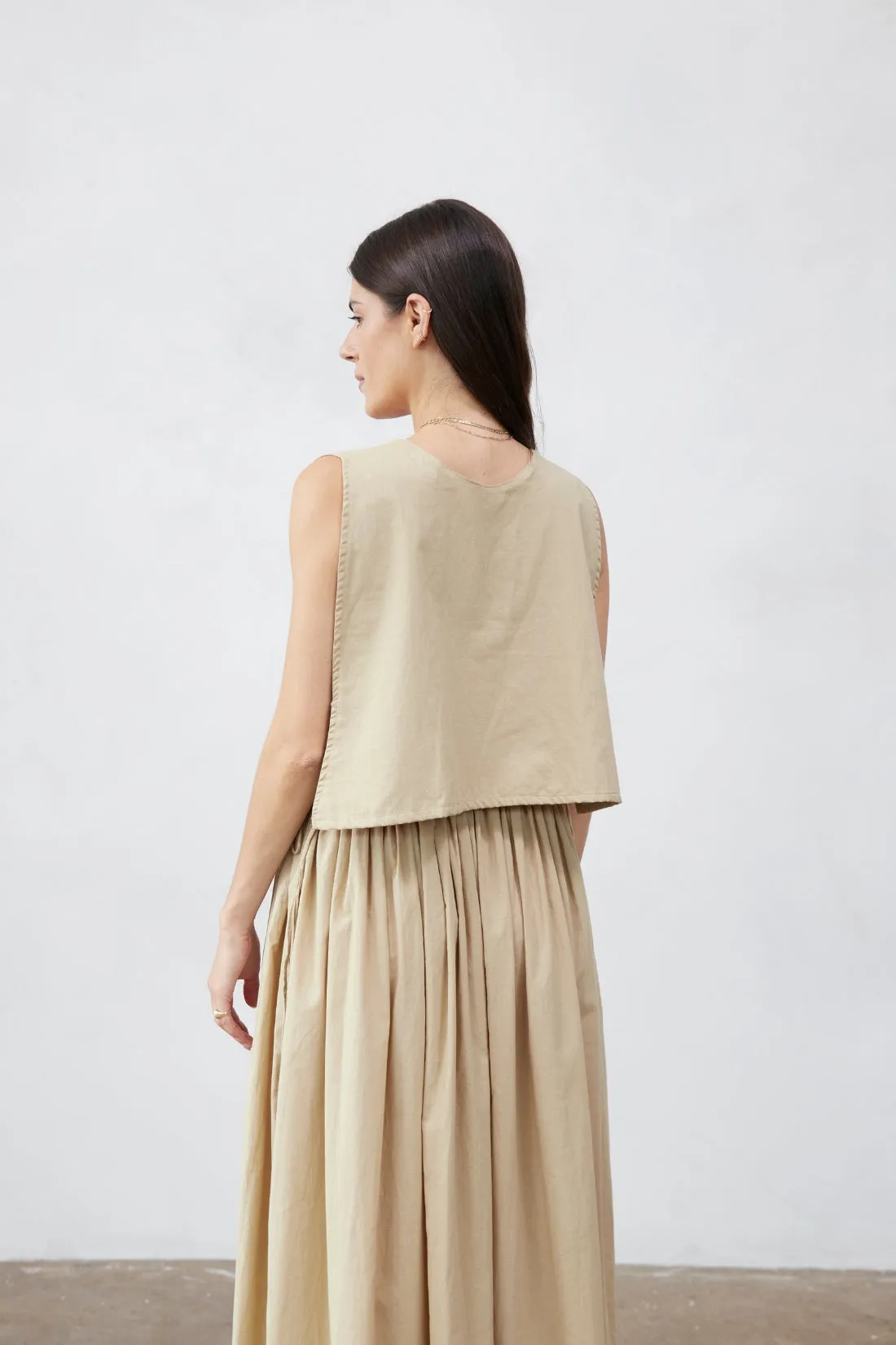 Tulum Organic Cotton Top Ice Coffee