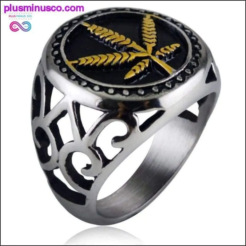 Two color Silver 316L Stainless Steel Weed Hemp Cannabis
