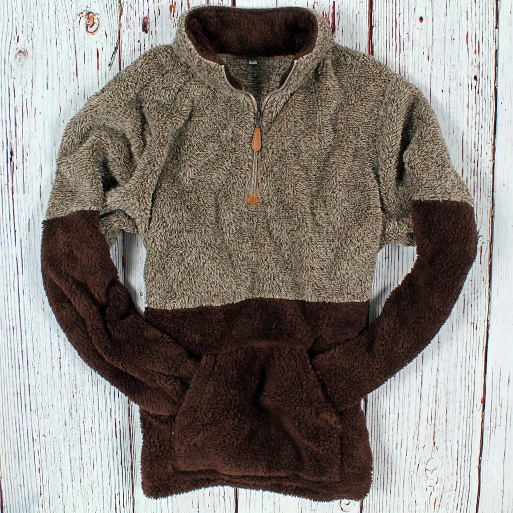 Two-Toned Kangaroo Pullover