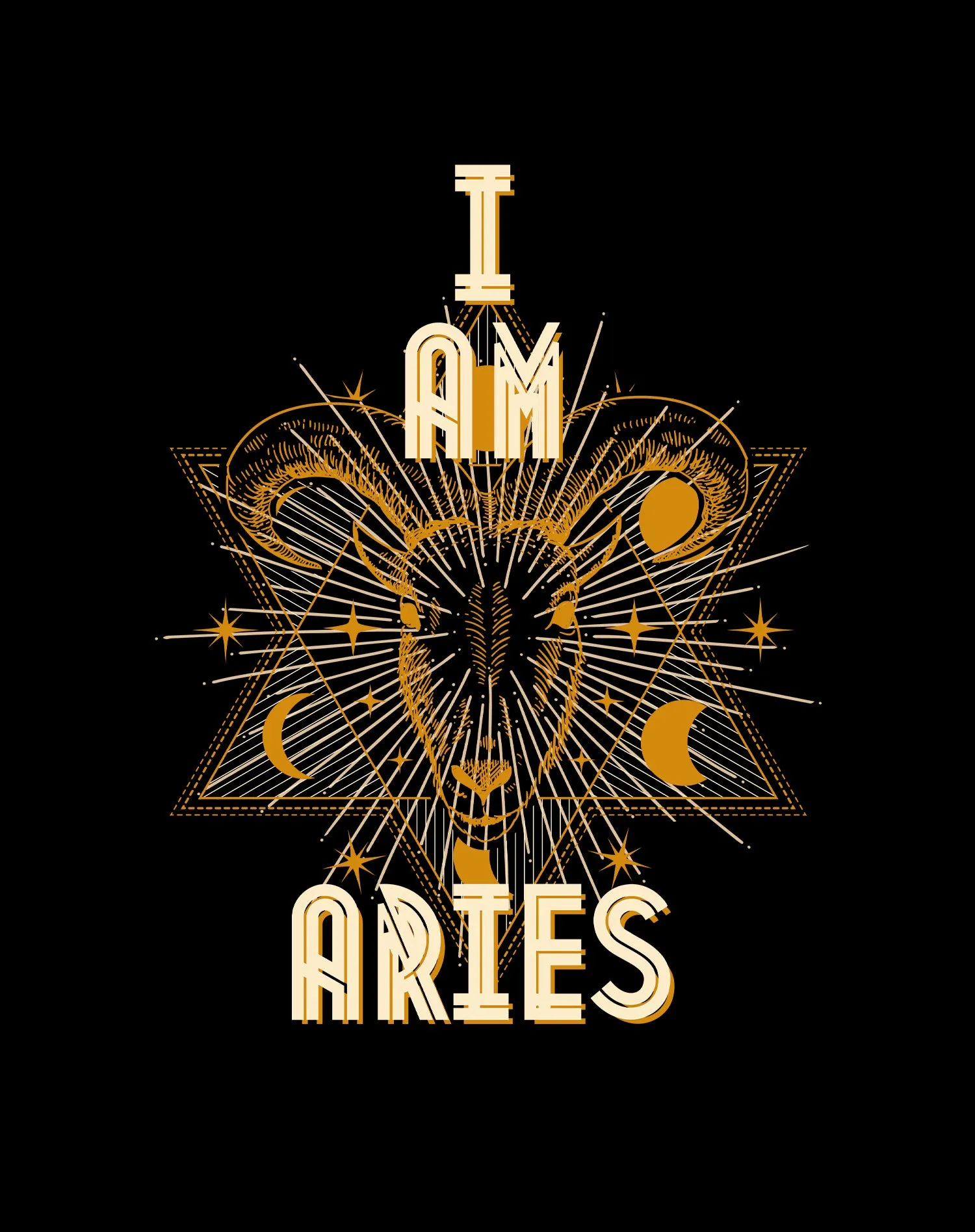 UA Supreme Star Sign Aries Ram Men's T-shirt (Black)