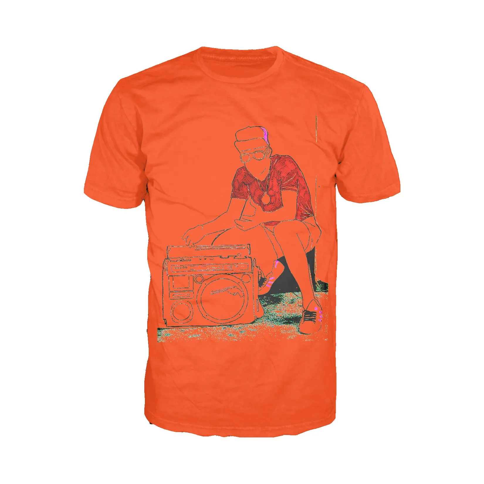 US Brand X Old's Kool Boom Box Official Men's T-Shirt (Orange)