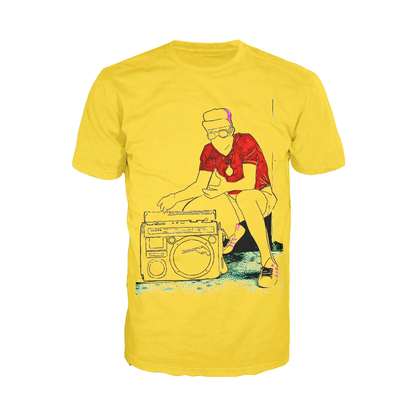 US Brand X Old's Kool Boom Box Official Men's T-Shirt (Yellow)