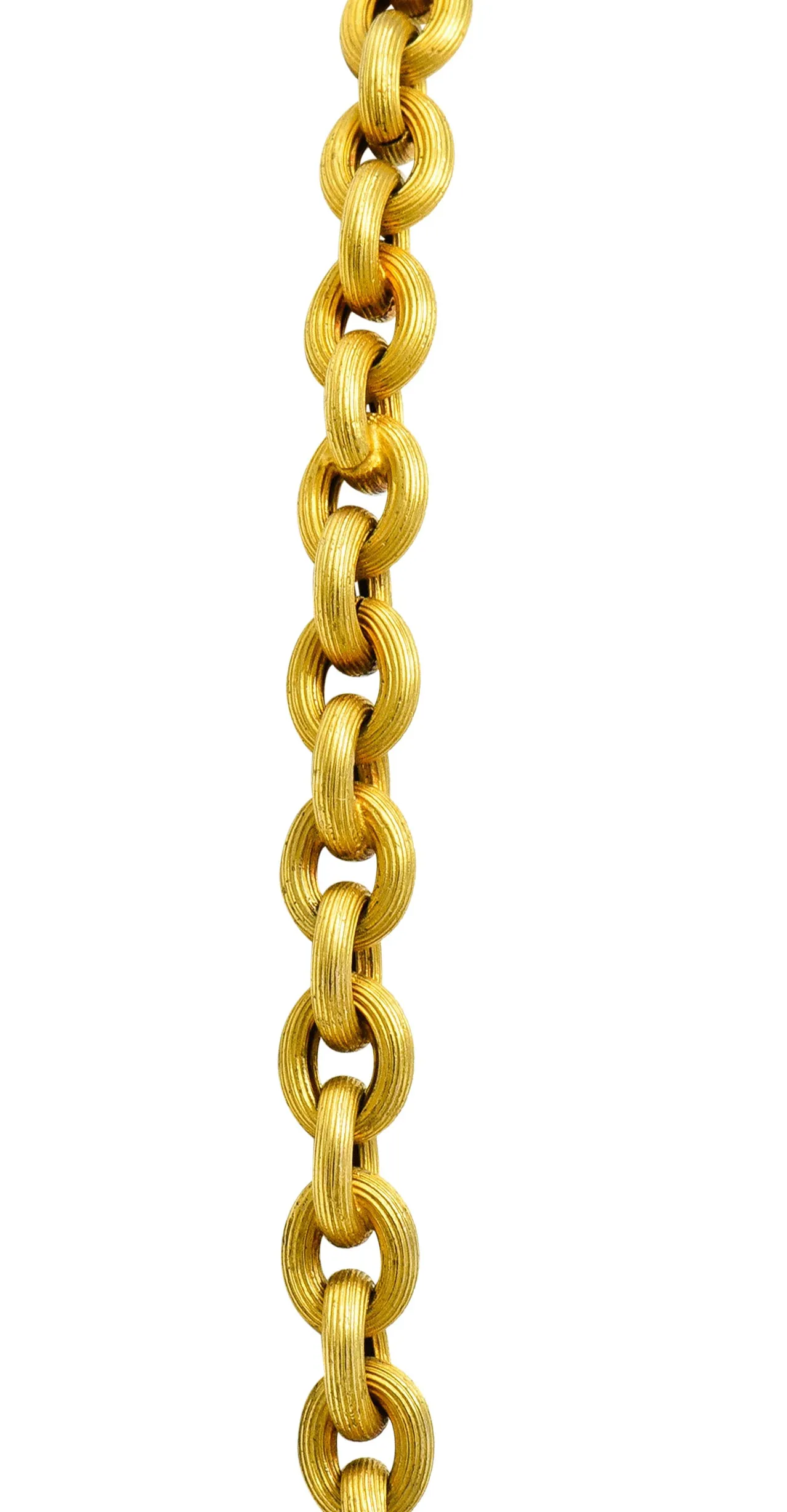 Victorian 18 Karat Gold 19 Inch Cable Chain Necklace