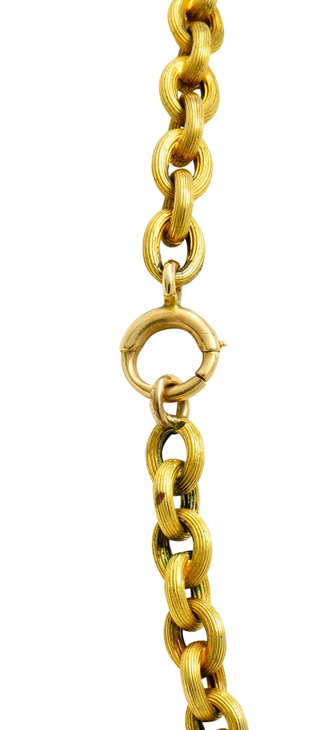 Victorian 18 Karat Gold 19 Inch Cable Chain Necklace