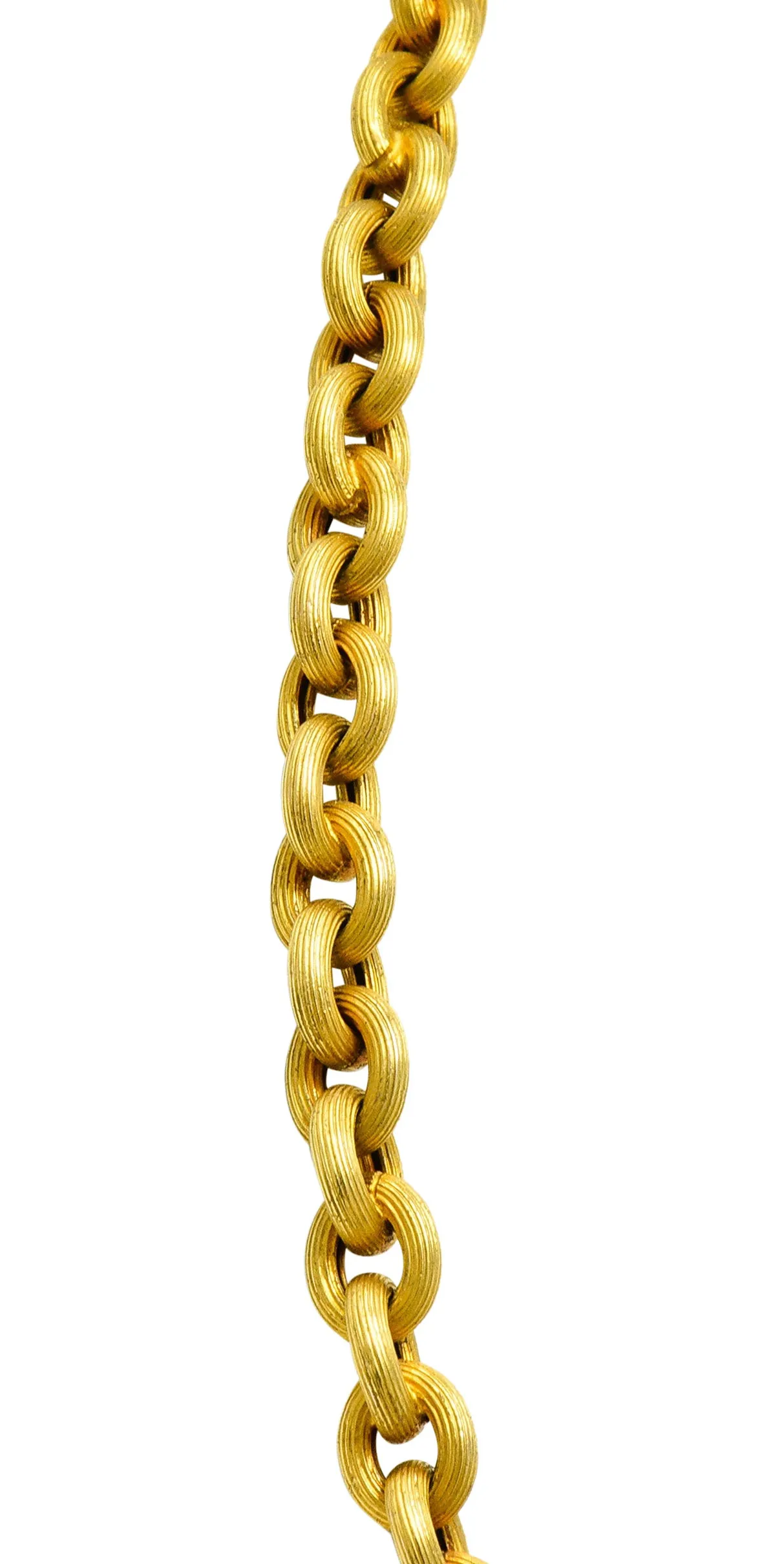 Victorian 18 Karat Gold 19 Inch Cable Chain Necklace