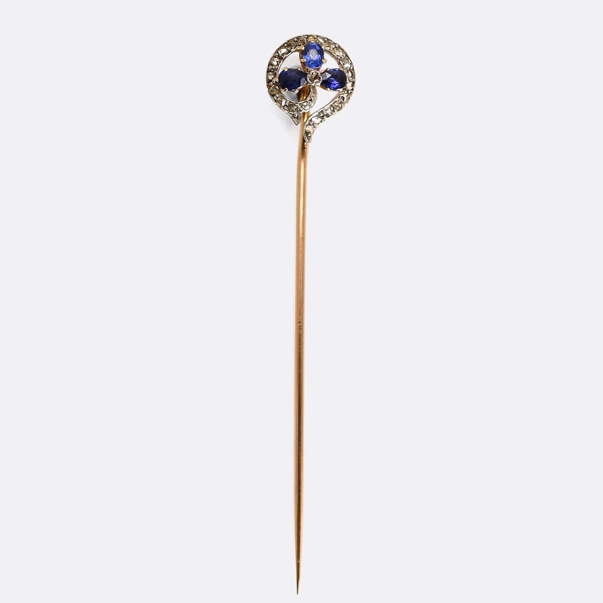 Victorian Sapphire & Diamond Stick Pin