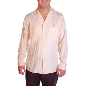 Vintage Mens Rupert Rhodes Wool Cream Shirt 1950S 38-40 Chest