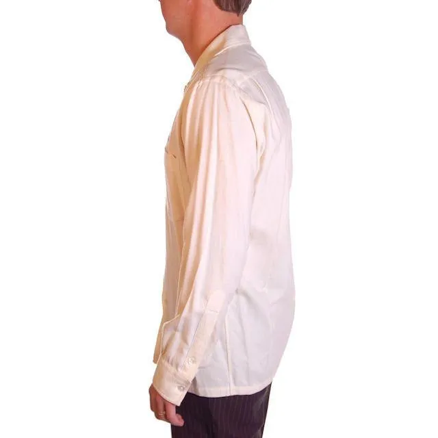 Vintage Mens Rupert Rhodes Wool Cream Shirt 1950S 38-40 Chest