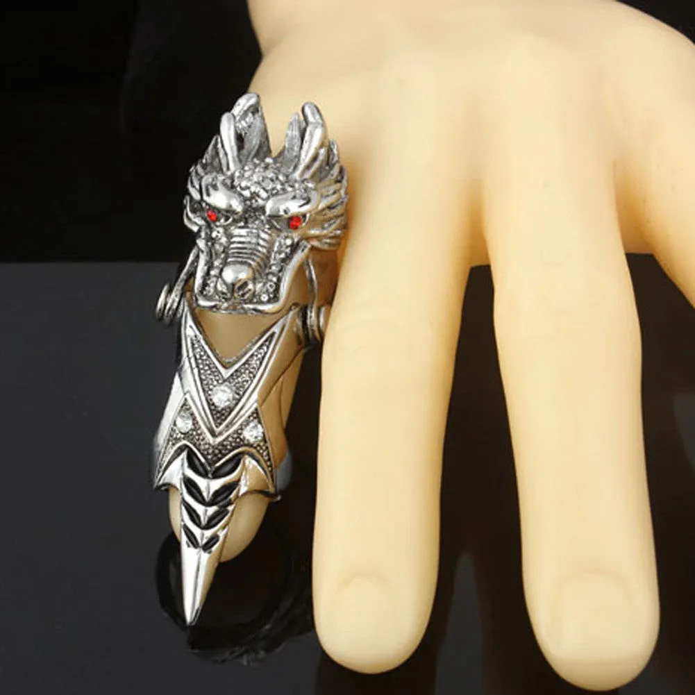 Vintage Style Dragon Knuckle Ring for Men and Women.
