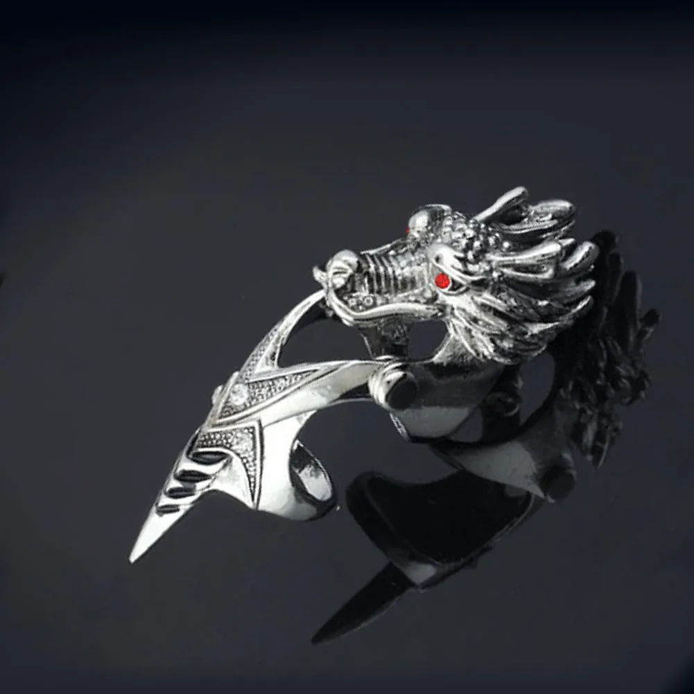 Vintage Style Dragon Knuckle Ring for Men and Women.