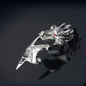 Vintage Style Dragon Knuckle Ring for Men and Women.