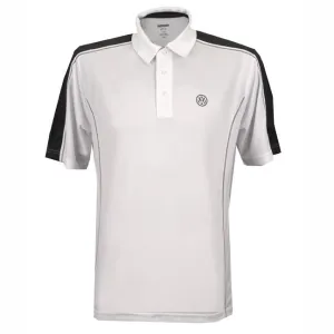VW White/Grey Pique Cb Polo