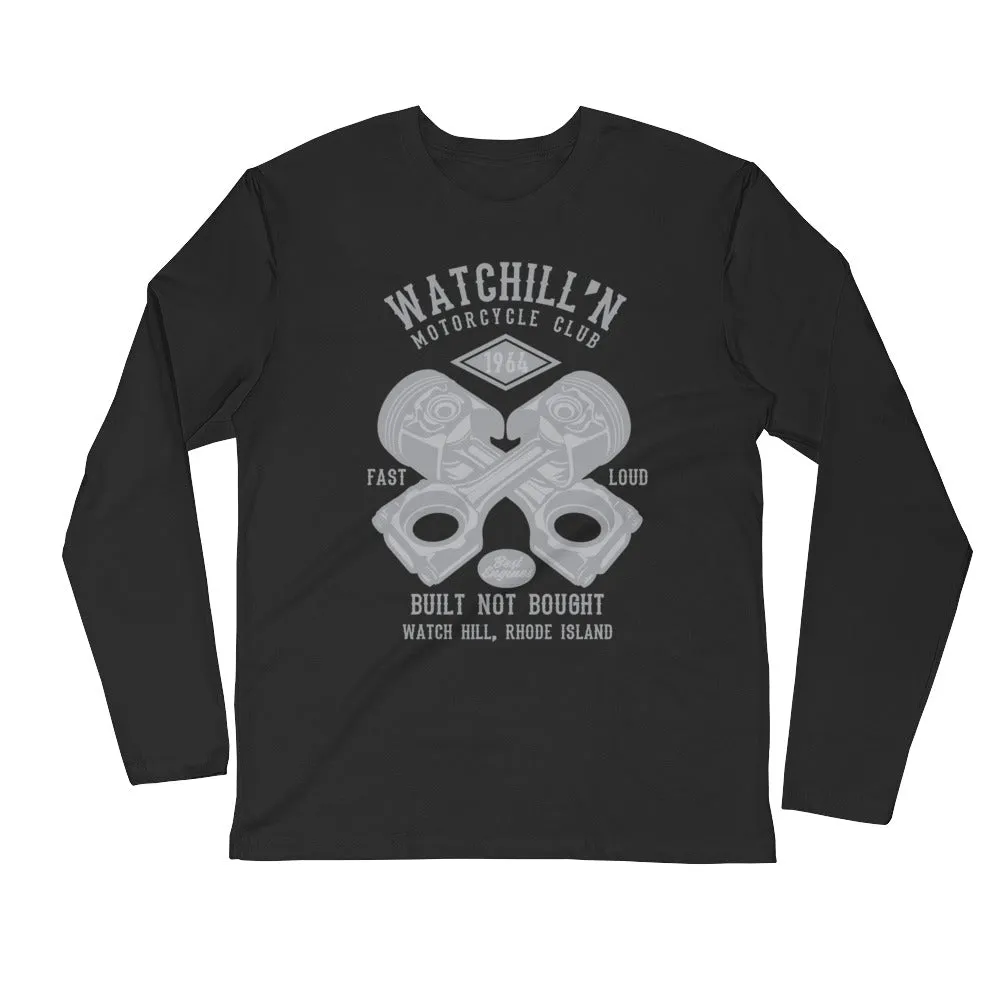Watchill’n ‘Built Not Bought’ Premium Long Sleeve Fitted Crew (Grey)