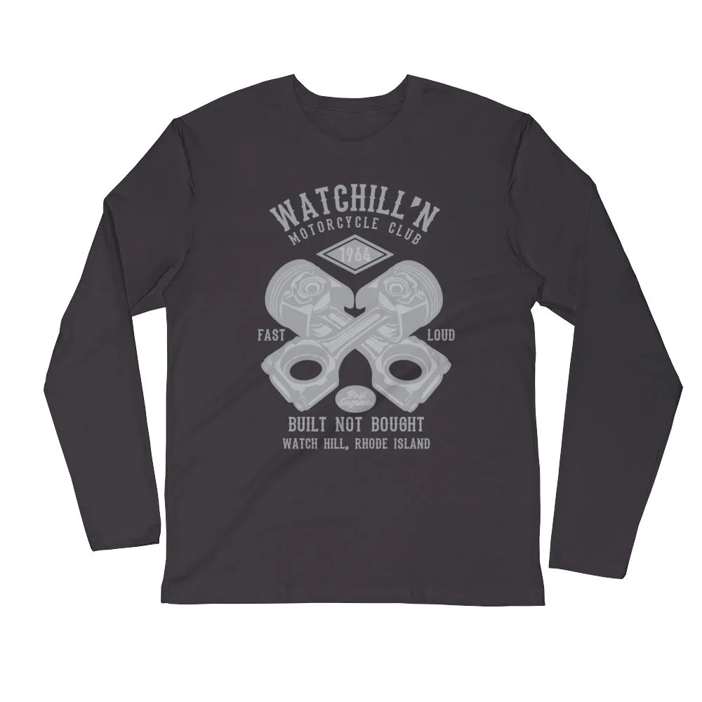 Watchill’n ‘Built Not Bought’ Premium Long Sleeve Fitted Crew (Grey)
