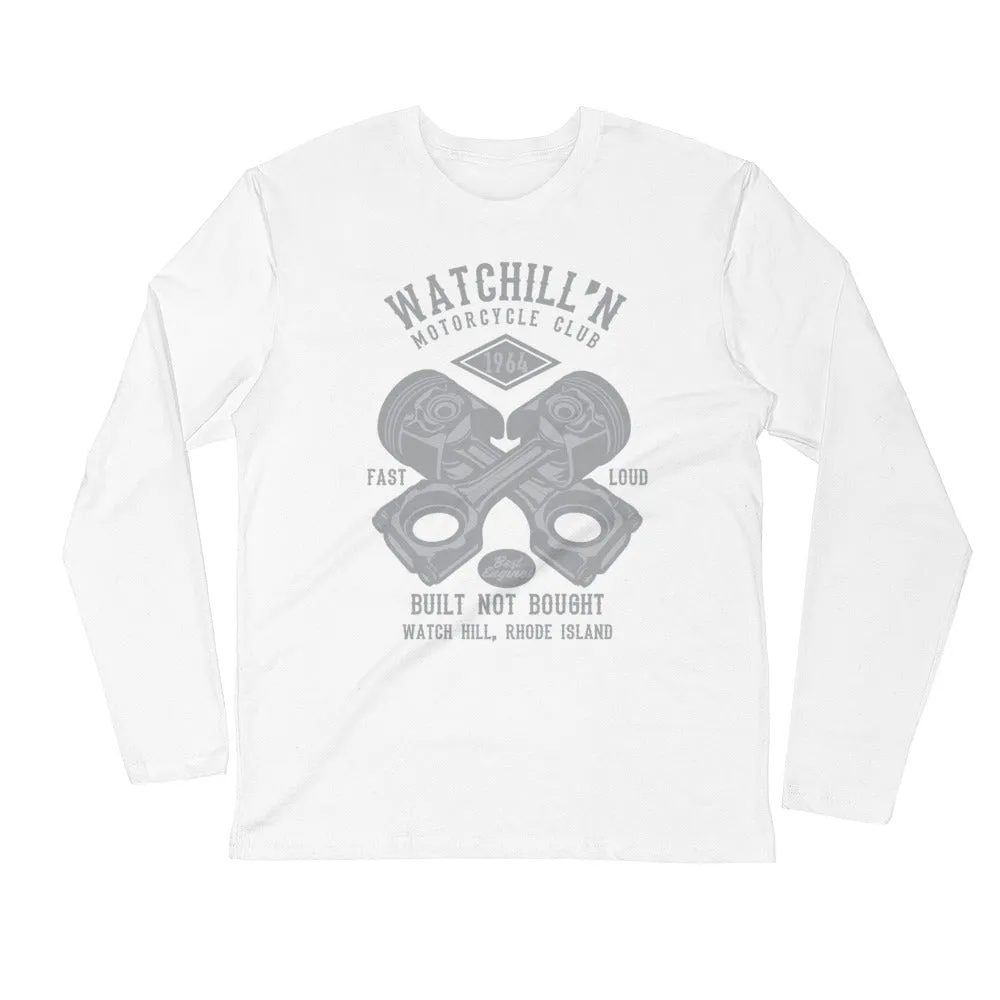 Watchill’n ‘Built Not Bought’ Premium Long Sleeve Fitted Crew (Grey)