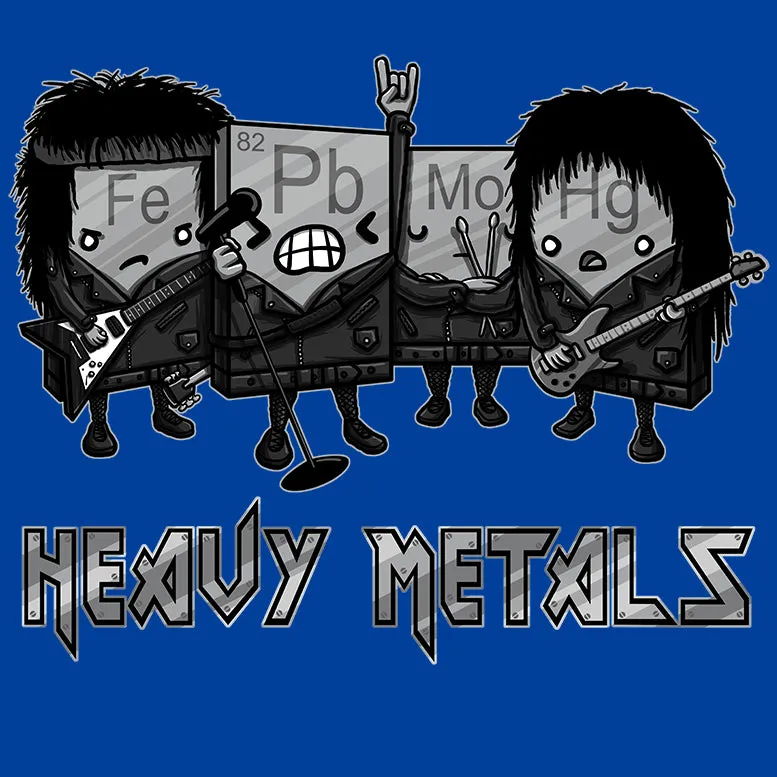 Weird Science Heavy Metals Official Men's T-shirt (Royal Blue)